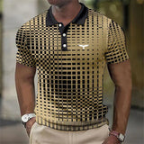 James Oxford Modern Geometric Print Polo Shirt for Men