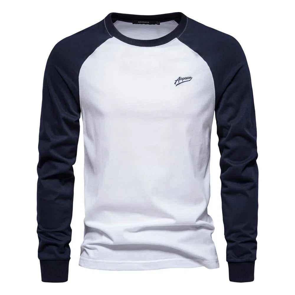James Oxford Long Sleeve Longline T-Shirt for Men