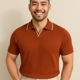 James Oxford Knit Polo Shirt for Men