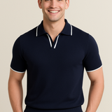 James Oxford Knit Polo Shirt for Men