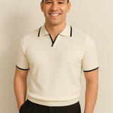 James Oxford Knit Polo Shirt for Men