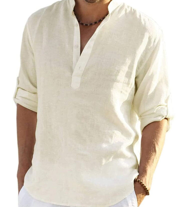 James Oxford Cotton-Linen Shirt for Men