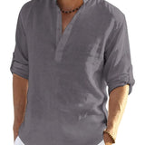 James Oxford Cotton-Linen Shirt for Men