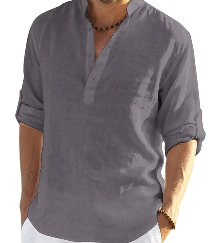 James Oxford Cotton-Linen Shirt for Men