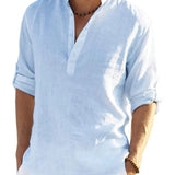 James Oxford Cotton-Linen Shirt for Men