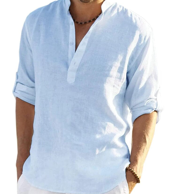 James Oxford Cotton-Linen Shirt for Men