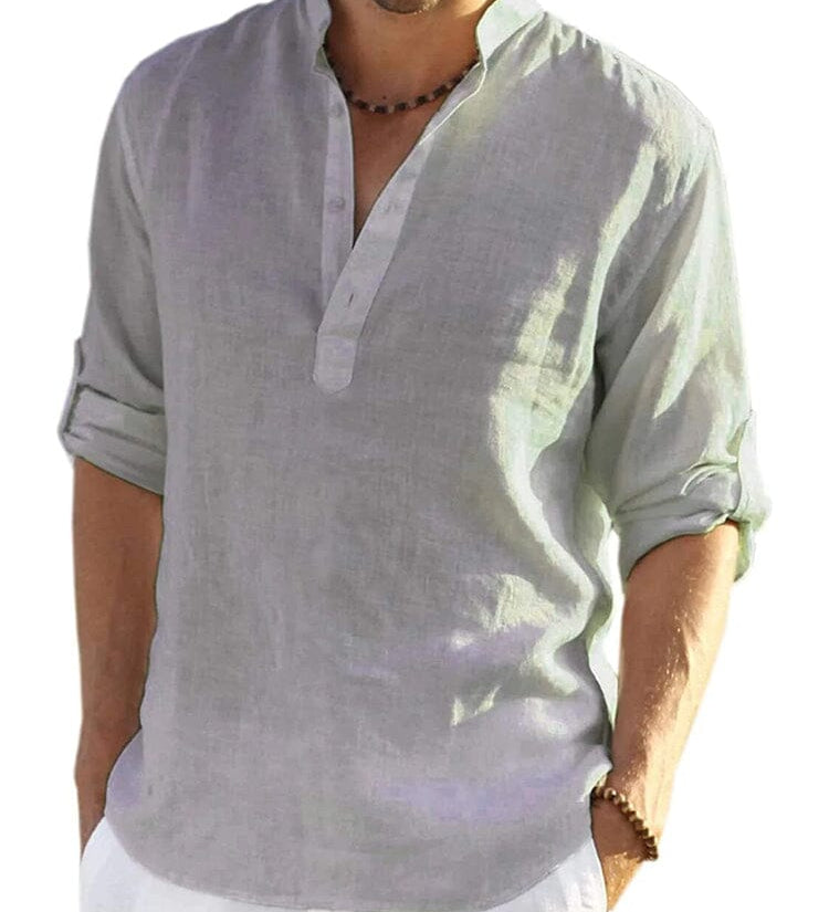 James Oxford Cotton-Linen Shirt for Men