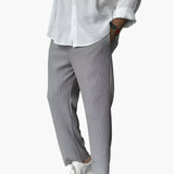 James Oxford Men's Relaxed Fit Pleated Trousers