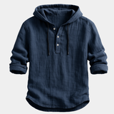 James Oxford Hooded Shirt for Men