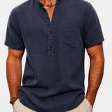 James Oxford Mao Collar Shirt for Men