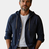 James Oxford Fashion Hooded Shirt for Men
