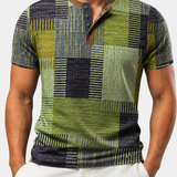 James Oxford Elegant Printed Patchwork T-Shirt for Men