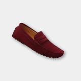James Oxford Modern Suede Penny Loafers for Men