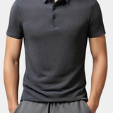 James Oxford Knit Short Sleeve Polo Shirt for Men