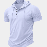 James Oxford Short Sleeve Hooded Shirt for Men