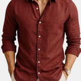 James Oxford Modern Fit Linen Shirt for Men