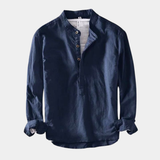 James Oxford Minimalist Linen Shirt for Men