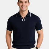 James Oxford Knit Polo Shirt for Men