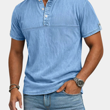 James Oxford Mandarin Collar Shirt for Men