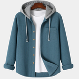 James Oxford Corduroy Hooded Shirt