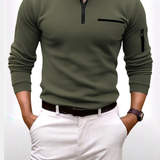 James Oxford Zip Collar Shirt for Men