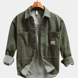 James Oxford Fleece Cargo Shirt for Men