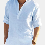 James Oxford Cotton-Linen Shirt for Men