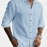 James Oxford Textured Cotton Shirt for Men