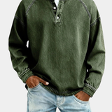 James Oxford Henley Shirt for Men