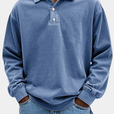 James Oxford Everyday Long Sleeve Polo Shirt for Men
