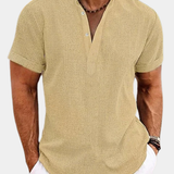 James Oxford Textured Popover Shirt for Men