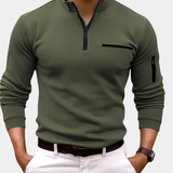 James Oxford Long Sleeve Shirt with Zip