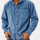 James Oxford Corduroy Button-Up Shirt for Men