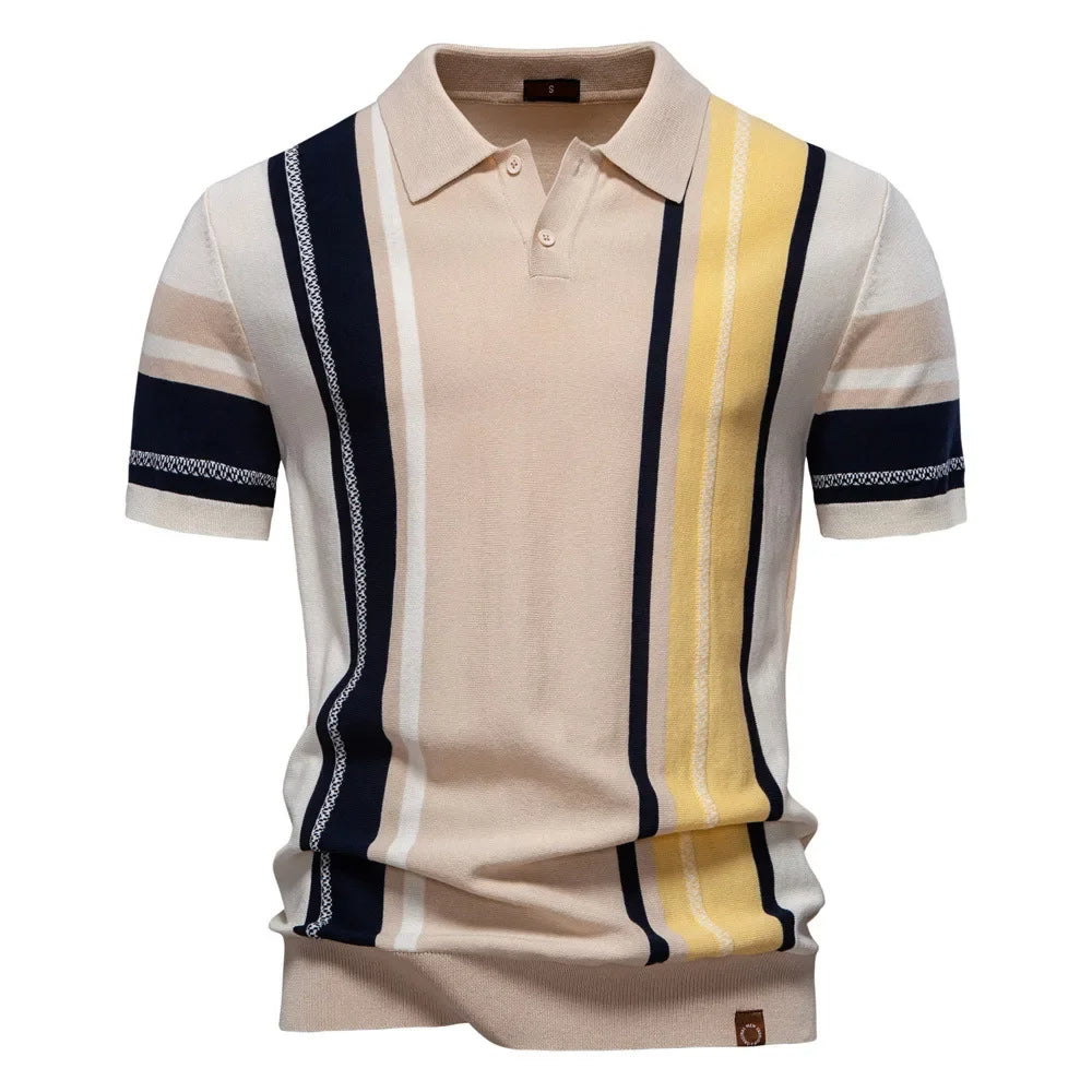 Marcus Contrast Knit Polo