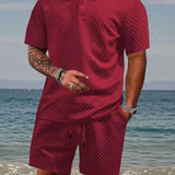 James Oxford Summer Textured Knit Set for Men