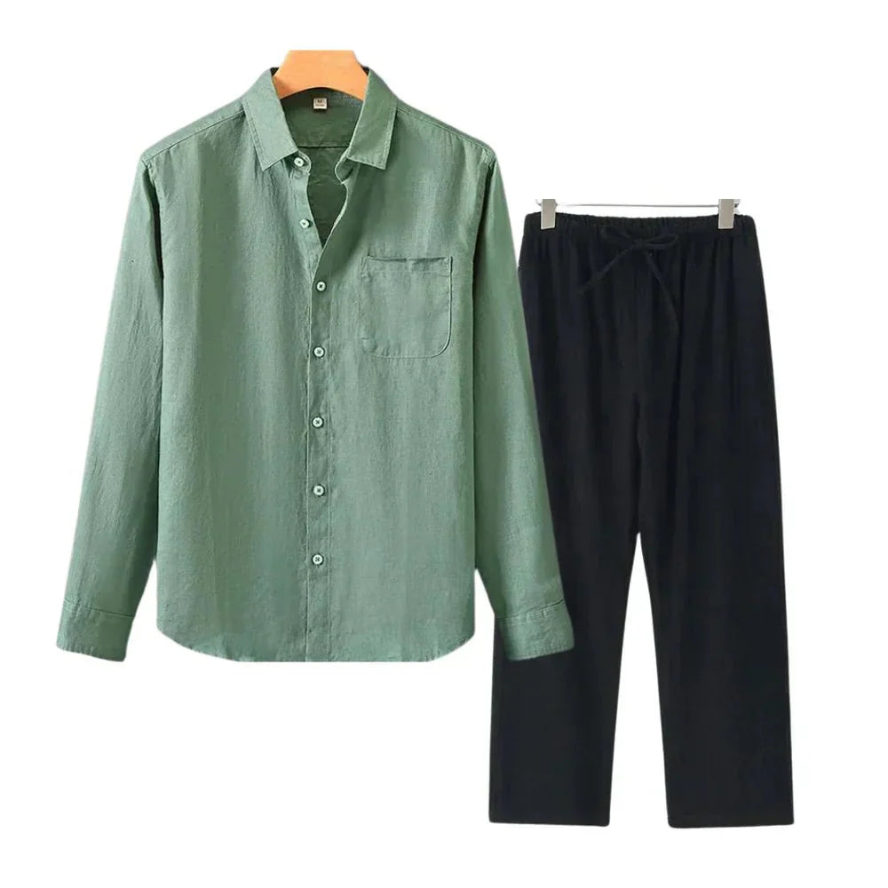 Navora Linen Long Sleeve Set