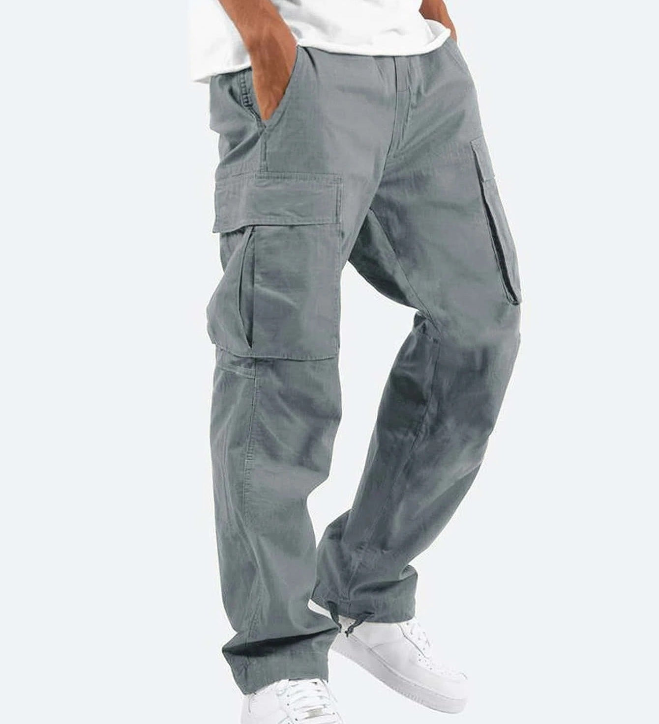 James Oxford Men's Wide Fit Cargo Trousers