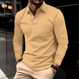 James Oxford Classic Long Sleeve Polo Shirt for Men