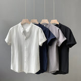 Calder Open Collar Cotton Shirt