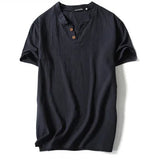 Valaro Linen Split-Neck Tee