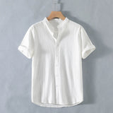 Calder Open Collar Cotton Shirt