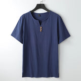 Valaro Linen Split-Neck Tee