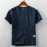 Kobu V-Neck Cotton Linen Summer Tee