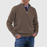 Elegant Men's Mid-Zip Jumper