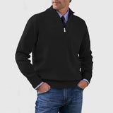 Elegant Men's Mid-Zip Jumper