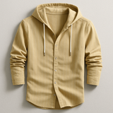 James Oxford Luxury Striped Hooded Shirt