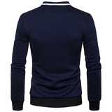Men's Modern Quilted Zip-Up Bomber Jacket with Contrast Trim