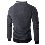 Men's Modern Quilted Zip-Up Bomber Jacket with Contrast Trim
