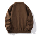 Streetwear Faux Suede Jacket for Men