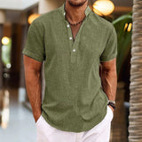 James Oxford Textured Popover Shirt for Men